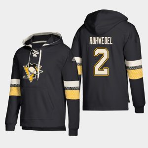 Impressive Pittsburgh Penguins #2 Chad Ruhwedel Black adidas Lace Up Pullover Hoodie for ultimate sports enthusiasts