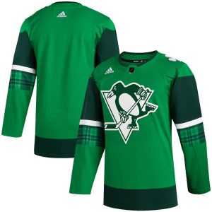 Sleek Pittsburgh Penguins Blank Men's Adidas 2020 St. Patrick's Day Stitched NHL Jersey Green perfect for game days
