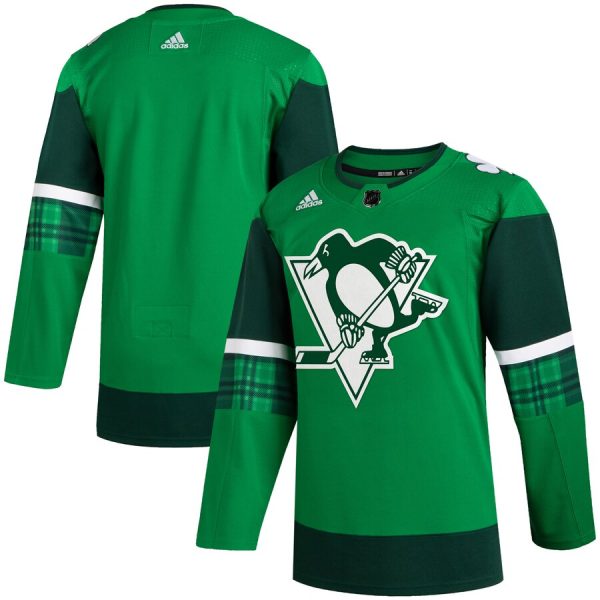 Sleek Pittsburgh Penguins Blank Men's Adidas 2020 St. Patrick's Day Stitched NHL Jersey Green perfect for game days