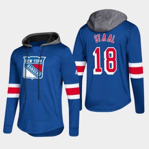 Gorgeous Rangers #18 Marc Staal Blue 2018 Pullover Platinum Hoodie for ultimate sports enthusiasts