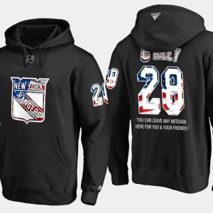 Gorgeous Rangers #28 Paul Carey NHL Banner Wave Usa Flag Black Hoodie a must - have for collectors