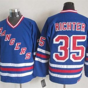 Fantastic Rangers #35 Mike Richter Blue CCM Heroes of Hockey Alumni Stitched NHL Jersey a must - have for collectors